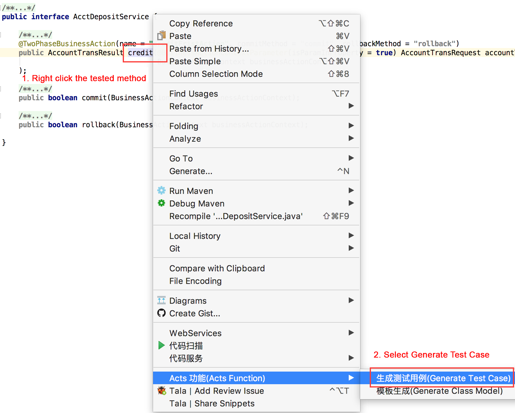 Generate test cases