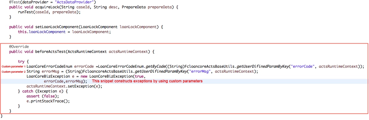 Write an exception script