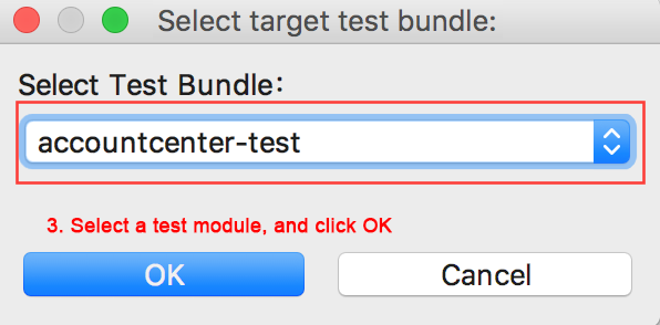 Select the test module